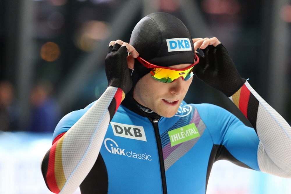 Der Eisschnellläufer Nico Ihle auf dem Weg nach Pyeongchang