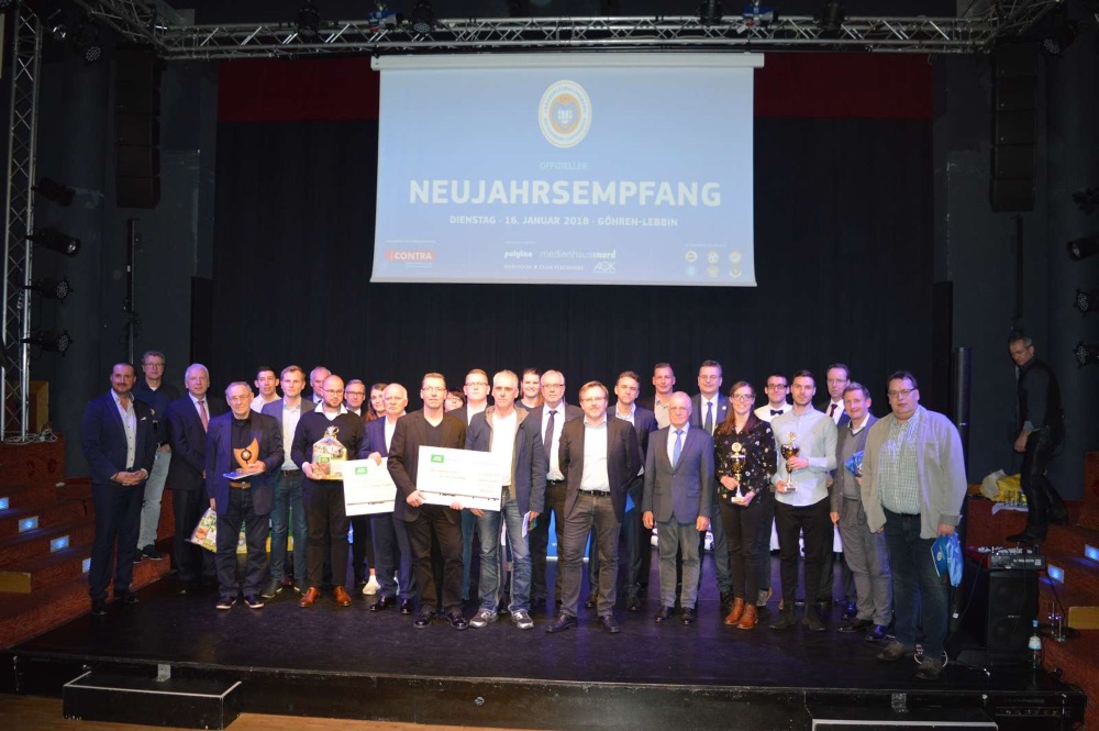 Preisverleihungen auf dem Neujahrsempfang des Landesfußballverbandes