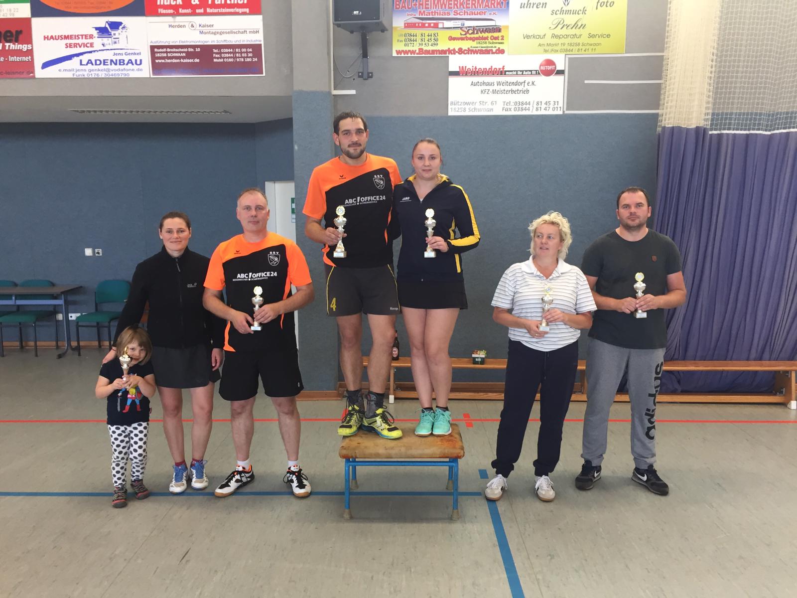 Schwaaner Paarungen holen 2 Pokale beim 5. Herbstcup 2018