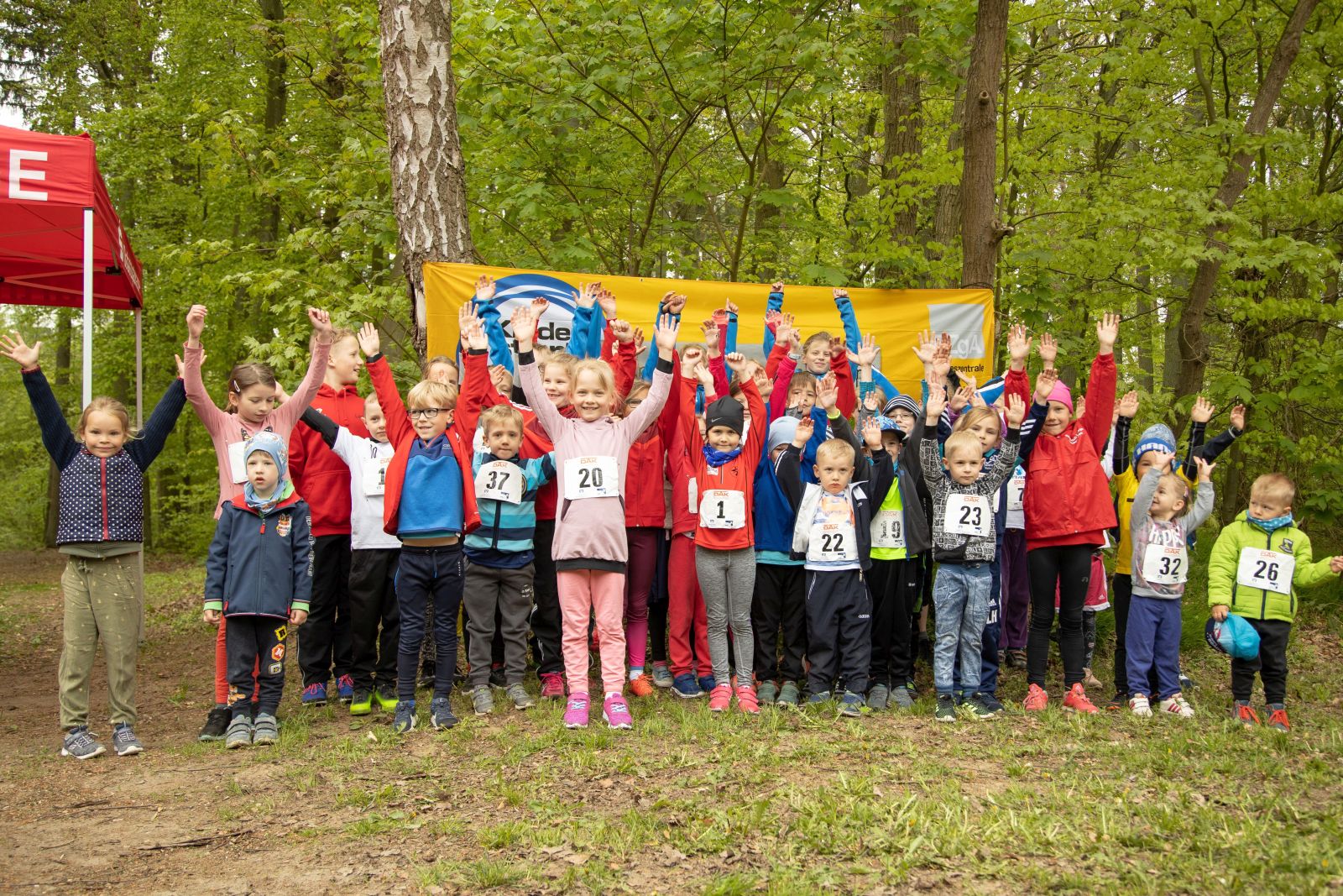 Kindergartenkinder liefen im Stadtwald um die Wette