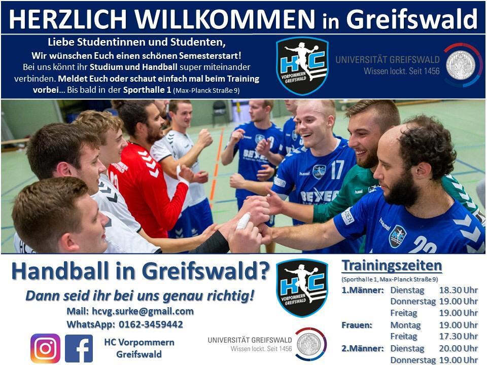 HC Vorpommern-Greifswald begrüßt Studentinnen und Studenten