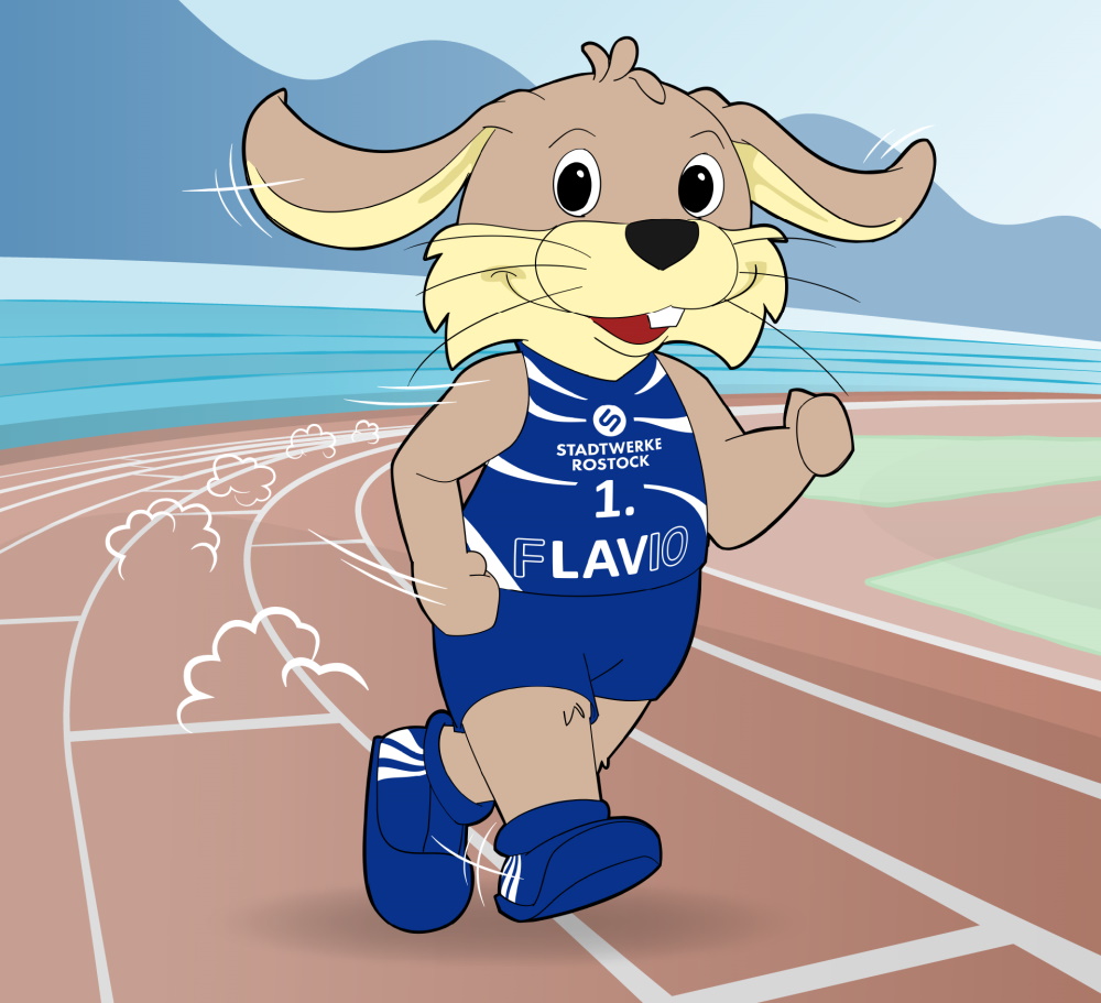 1. LAV Rostock begrüßt Vereinsmaskottchen