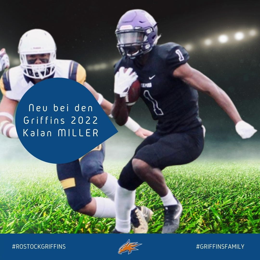 Player News – Kalan Miller wird ein Griffin