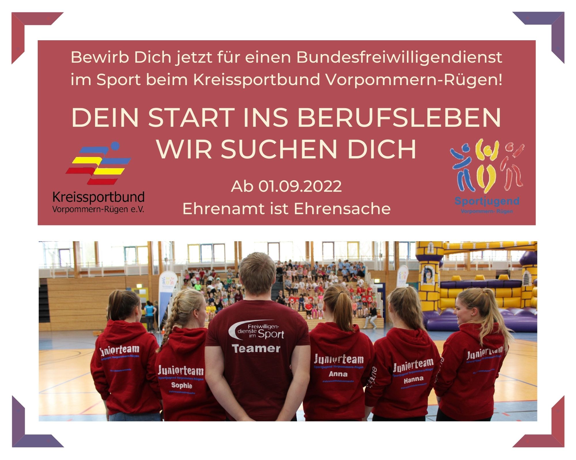Bundesfreiwilligendienst Kreisportbund & Sportjugend Vorpommern-Rügen