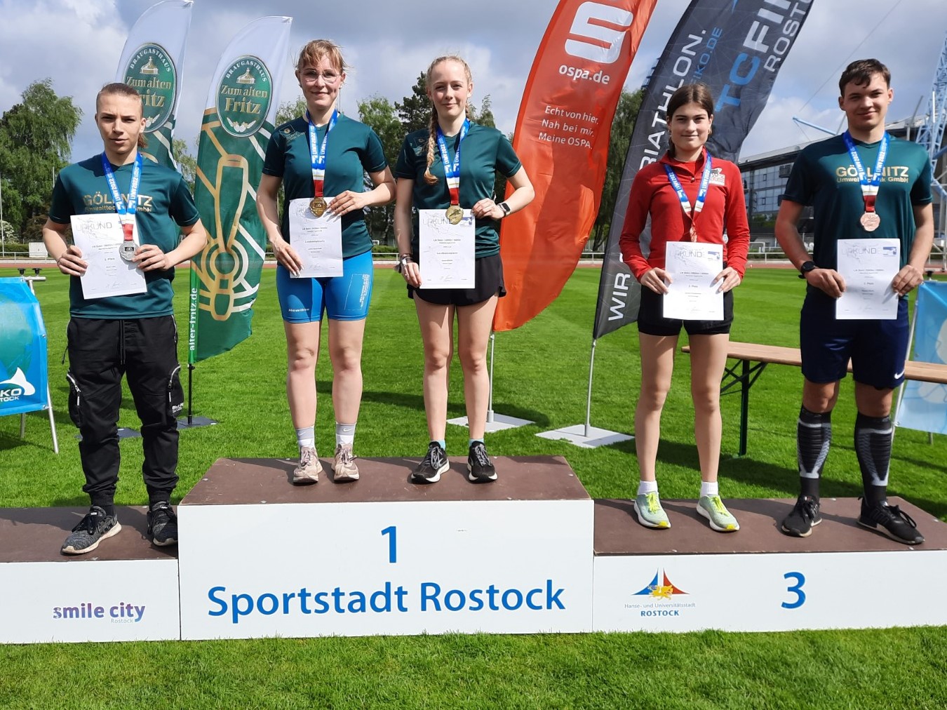 Rostocker Leichtathletik Stadion erlebt beeindruckende Meisterschaften.