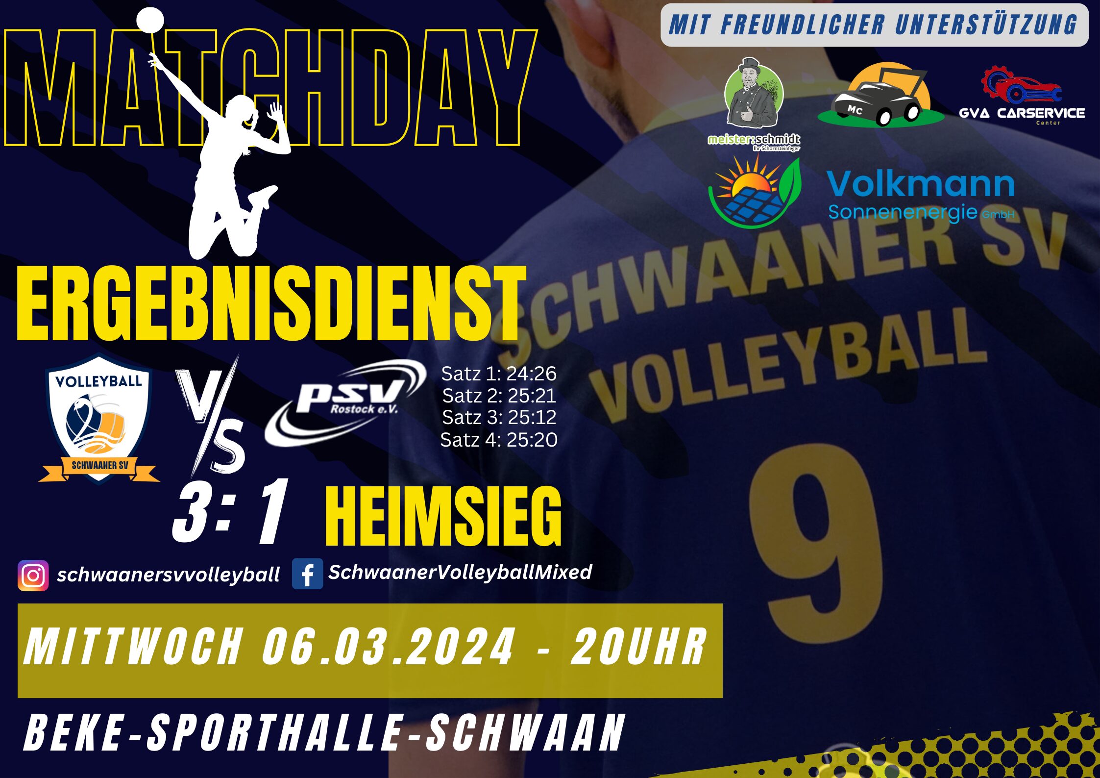 ++ Spielbericht zum Heimsieg SSV vs. PSV Rostock 3:1 ++