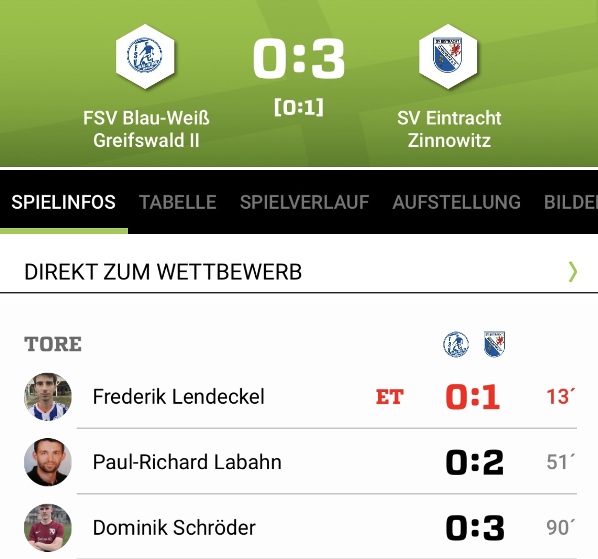 Zinnowitz klettert auf Platz 2