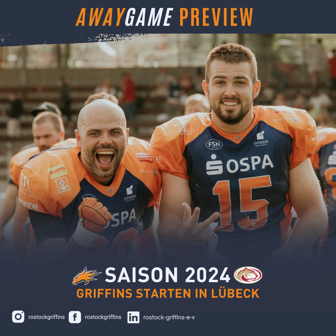 Saison 2024 – Griffins starten in Lübeck