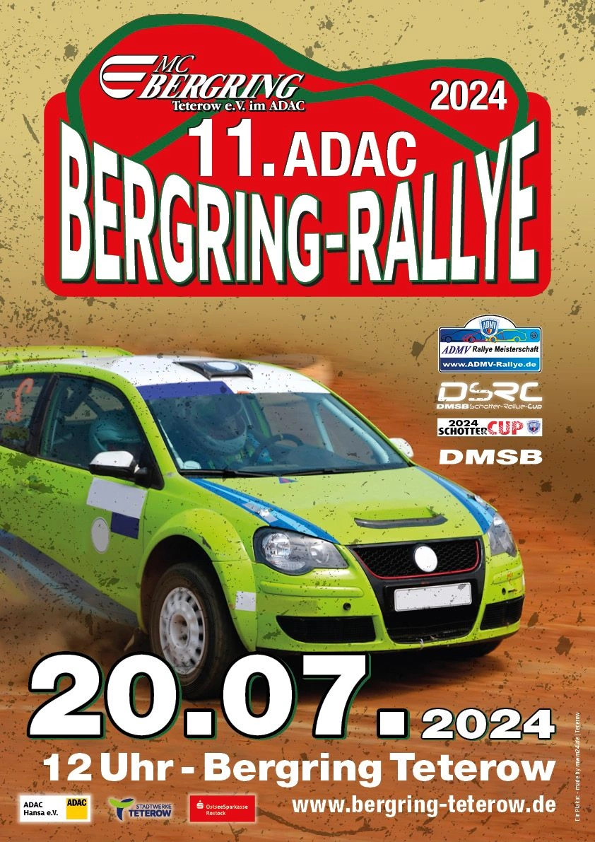 Rallye-Autos rasen um den Bergring