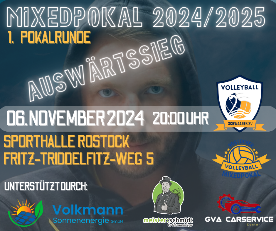 Schwaaner Volleyballer Mixed erfolgreich in der 1. Pokalrunde