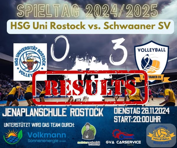 3:0 Auswärtssieg bei der HSG Uni Rostock