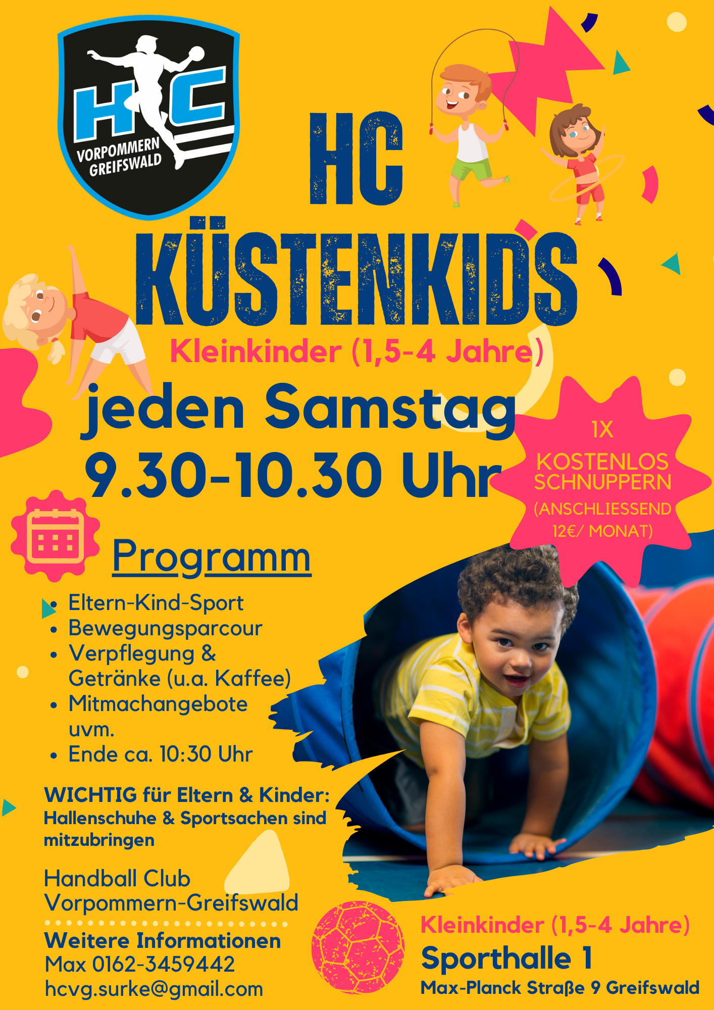 HC-KĂŒstenKids: Neues Bewegungsangebot fĂŒr Kleinkinder in Greifswald