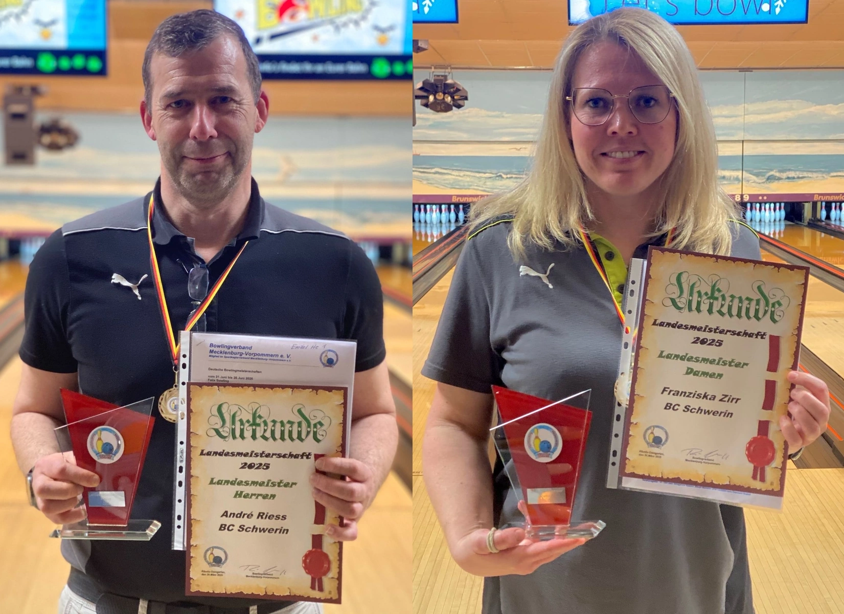 Verbandstitel für André Riess und Franziska Zirr