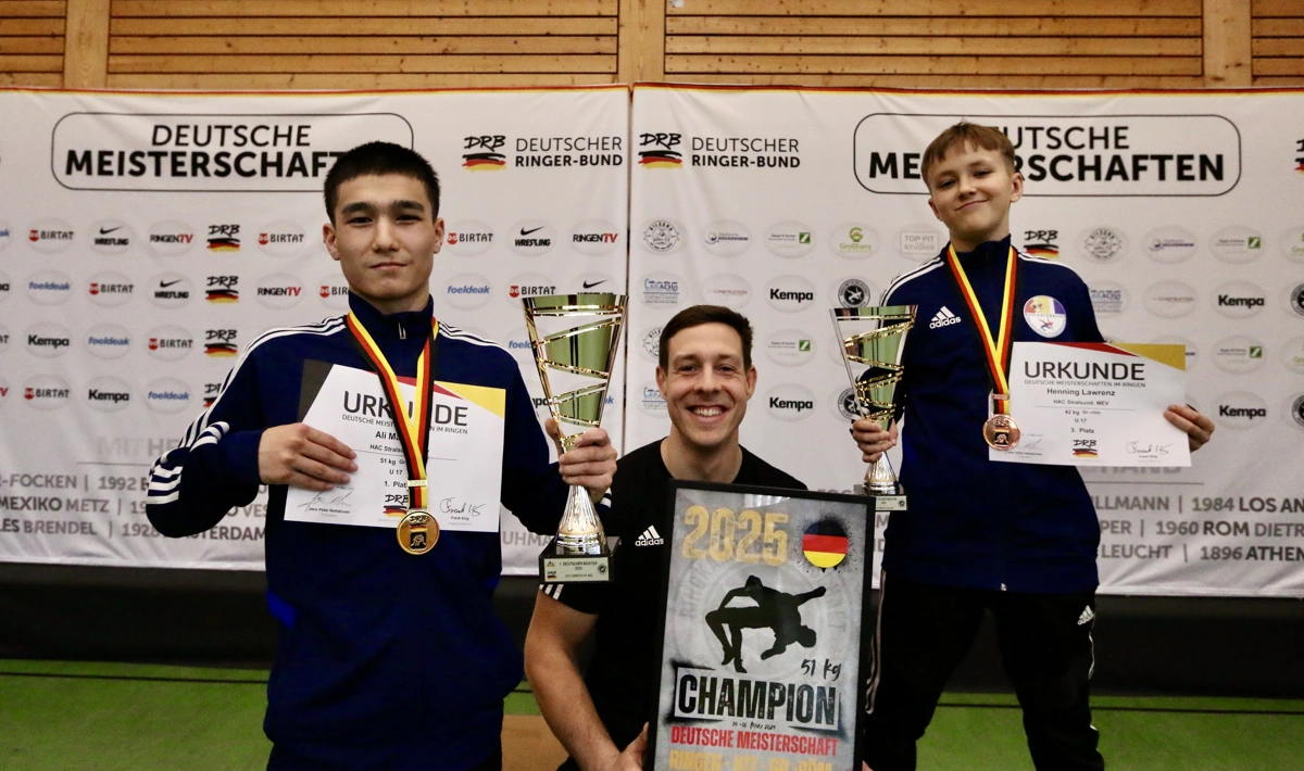 Medaillensatz für den Ringerverband M-V bei U17-DM