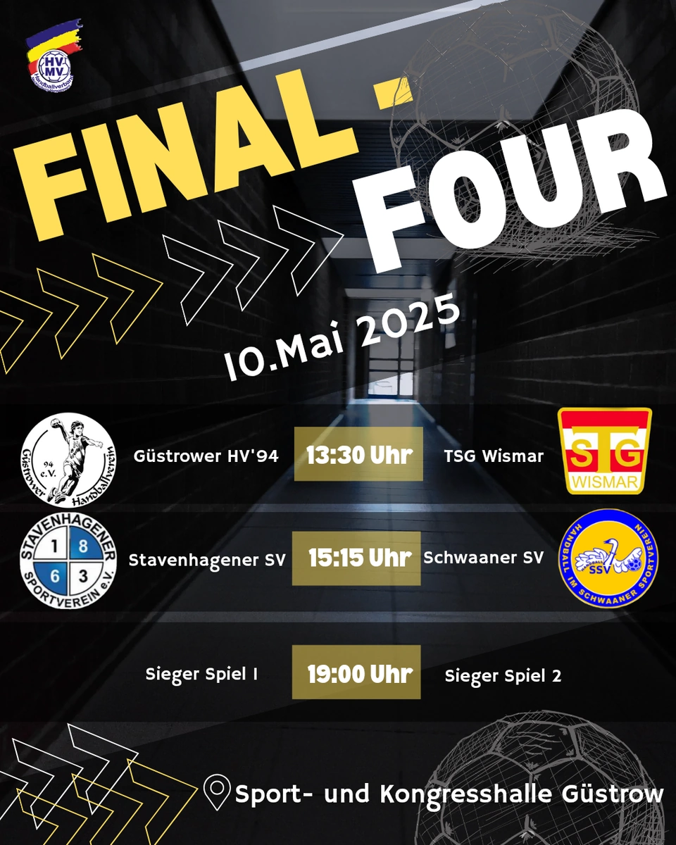 Saisonabschluss und Pokalfinale: Final-Four erneut in Güstrow