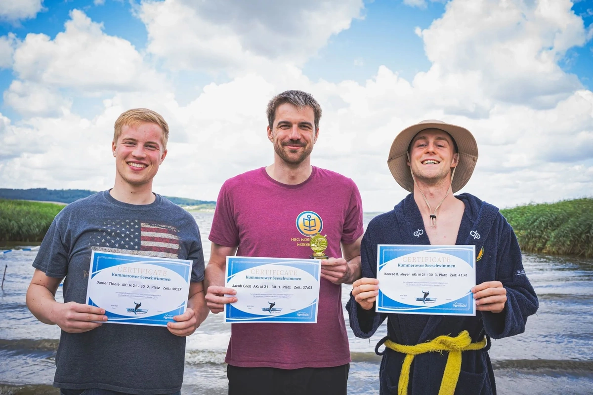 HSG-Wasserballer starten Freiwassersaison am Kummerower See