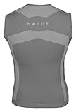 NORDE Herren Funktionswäsche Thermoaktiv Atmungsaktiv Base Layer Tank Top Ärmelloses T-Shirt Outdoor Radsport Running (Schwarz, L) -