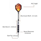 Dartpfeile Set, 9 Stück 23 Gramm Darts Steeldarts mit Aluminium Schäfte Rutschfeste Eisenfass und 12 Flights -