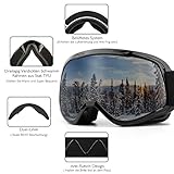 AKASO Skibrillen Snowboardbrille mit Frame/Rahmen Anti-Fog/Nebel, 100% UV-Schutz, Helmkompatible Ski Goggles für Jung, Mädchen/Damen, Herren - 3