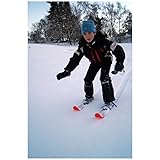 Kinderski für Tricks, Lernen und Spaß im Schnee für Größe 24-41 - flexibel, bequem u. sicher an allen Schuhen/Stiefeln - hochwertigen Anschnallriemen - ideale Plastik-skis für Kinder (Pink) - 4