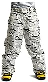 South play Mens wasserdichte weiße Camo Military Design Ski-Snowboard-Jacke Schwarze Hosen SET (Small) - 6