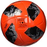 adidas Herren Bola Glider FIFA World Cup Ball, Solar Red/Black/Silver Metallic, 5 - 2