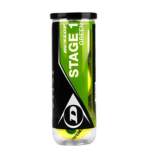 Dunlop Tennisbälle Mini Tennis Stage 1, 3er, Gelb, One Size - 2