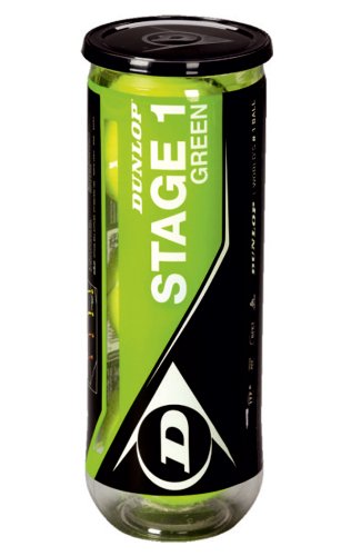 Dunlop Tennisbälle Mini Tennis Stage 1, 3er, Gelb, One Size - 3