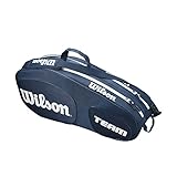 Wilson Damen/Herren Tennis-Tasche, für Profispieler, Team III 6 PK, Einheitsgröße, Blau/weiß, WRZ850806 - 2