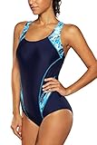 CharmLeaks Damen Einteiler Figuroptimizer Racerback Sport Badeanzug Elegance Blau XL - 3