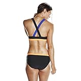 Speedo Damen HYDRActive Badeanzug (2 Stück), Mehrfarbig (Black/Ultramarine/Fluo Orange), DE 44 - 4