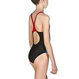 arena Mädchen Sport Badeanzug Ren (Schnelltrocknend, UV-Schutz UPF 50+, Chlor- /Salzwasserbeständig), Black-Red-Pix Blue (504), 152 - 5