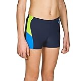 arena Jungen Sport Badehose Ren (Schnelltrocknend, UV-Schutz UPF 50+, Chlor-/Salzwasserbeständig), Navy-Pix Blue-Leaf (708), 140 - 2