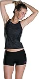 Speedo Damen Boom Tankini mit Badeanzug, schwarz (Black/Oxid Grey), DE: 44 - 2