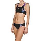 arena Damen Sport Bikini Modular (Schnelltrocknend, UV-Schutz UPF 50+, Chlor-/Salzwasserbeständig), Black-Paparazzi (509), 36 - 2