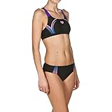 arena Damen Sport Bikini Modular (Schnelltrocknend, UV-Schutz UPF 50+, Chlor-/Salzwasserbeständig), Black-Paparazzi (509), 36 - 4