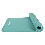 Gymnastikmatte Premium | inkl. Übungsposter | Hautfreundliche - Phthalatfreie Fitnessmatte - Cyan - 190 x 100 x 1,5 cm - sehr weich - extra dick | Yogamatte - 3