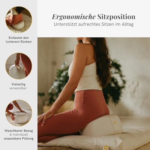 Lotuscrafts Yogakissen Rund Lotus – Sitzhöhe 15cm - 2