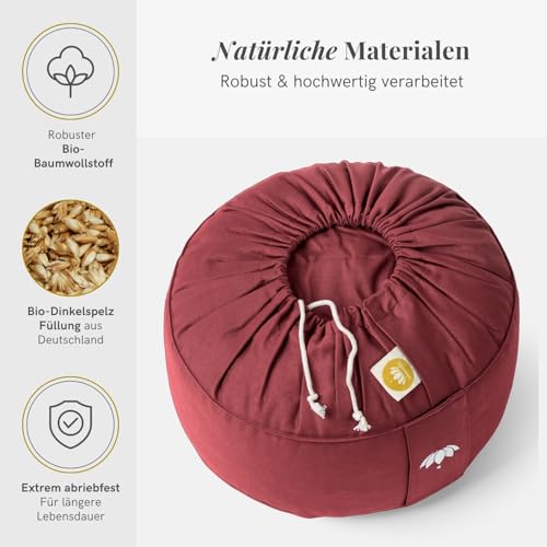 Lotuscrafts Yogakissen Rund Lotus – Sitzhöhe 15cm - 3
