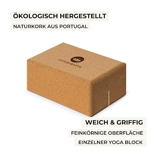 Lotuscrafts Yogablock Kork Supra Grip – 100% Naturkork - 2