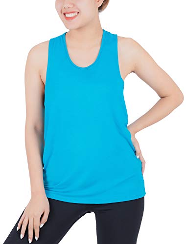 Cross Back Yoga Shirt, Racerback Tank Top – Hellblau - 4