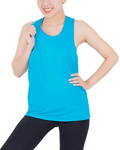 Cross Back Yoga Shirt, Racerback Tank Top – Hellblau - 5