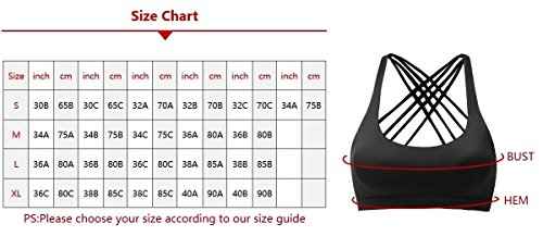 Yoga Fitness Bustier mit X-Rücken, Schwarz - 8