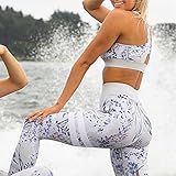 Morbuy Bekleidung Yoga Set, Komfort Damen Sport BH Jogginghose Sport Leggings Yoga Hose Trainingshose Sport Bustier Ohne Bügel Yoga Fitness Training - 2