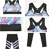 Morbuy Bekleidung Yoga Set, Komfort Damen Sport BH Jogginghose Sport Leggings Yoga Hose Trainingshose Sport Bustier ohne Bügel Yoga Fitness Training (M) - 6