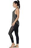 icyzone Yoga Sport Tank Top Damen Racerback Lauftop Fitness Running Shirt Oberteile (M, Charcoal) - 3