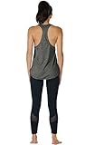 icyzone Yoga Sport Tank Top Damen Racerback Lauftop Fitness Running Shirt Oberteile (M, Charcoal) - 4