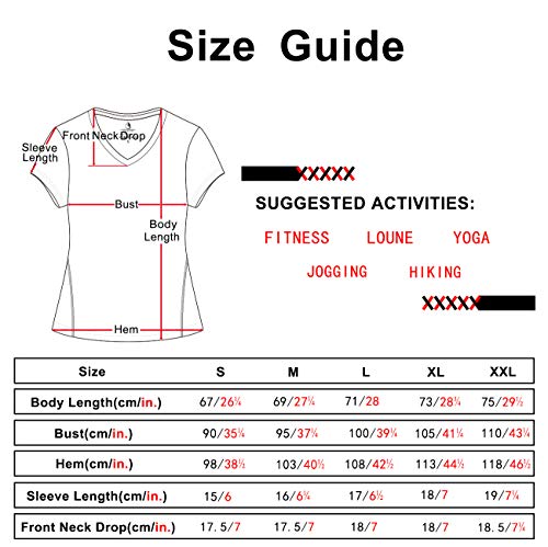 icyzone Sport T-Shirt Damen Kurzarm Laufshirt - 7