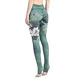 SEEU Yogahosen Fitness Leggings Grün M - 2