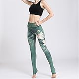 SEEU Yogahosen Fitness Leggings Grün M - 4
